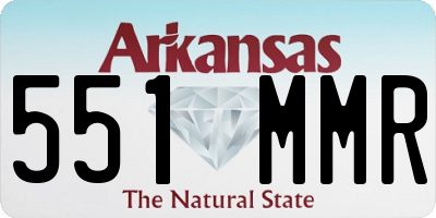 AR license plate 551MMR