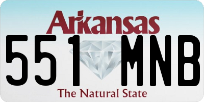 AR license plate 551MNB