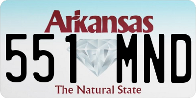 AR license plate 551MND