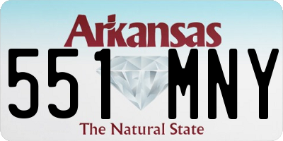 AR license plate 551MNY