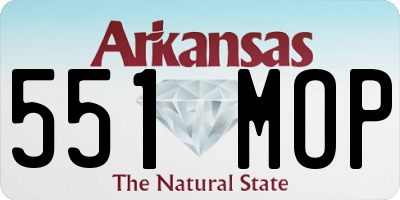 AR license plate 551MOP