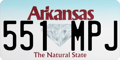 AR license plate 551MPJ