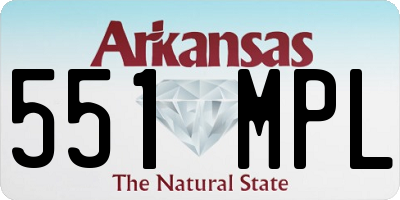 AR license plate 551MPL