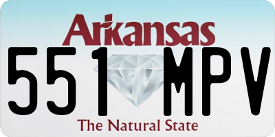 AR license plate 551MPV