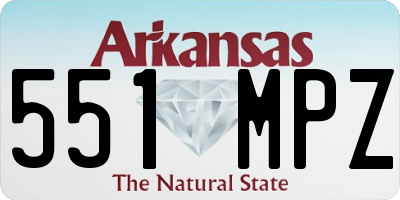 AR license plate 551MPZ