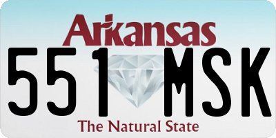AR license plate 551MSK