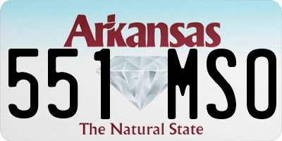 AR license plate 551MSO