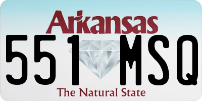 AR license plate 551MSQ