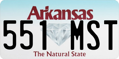 AR license plate 551MST