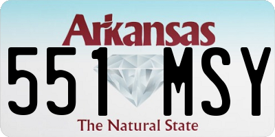 AR license plate 551MSY