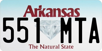 AR license plate 551MTA