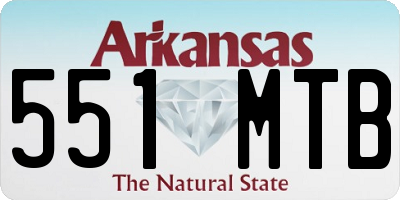 AR license plate 551MTB