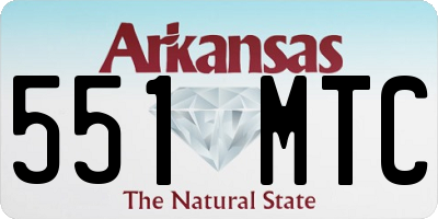 AR license plate 551MTC
