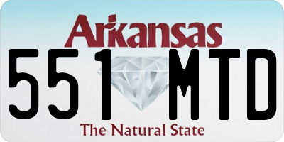 AR license plate 551MTD