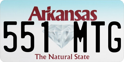 AR license plate 551MTG