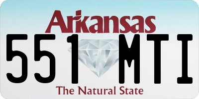AR license plate 551MTI