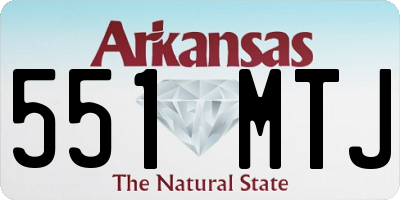 AR license plate 551MTJ