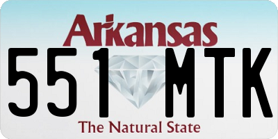 AR license plate 551MTK