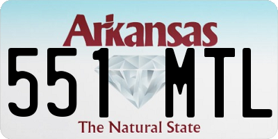 AR license plate 551MTL
