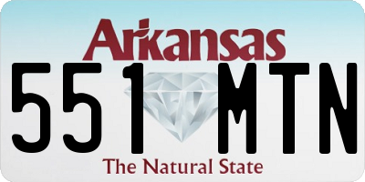 AR license plate 551MTN