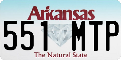 AR license plate 551MTP