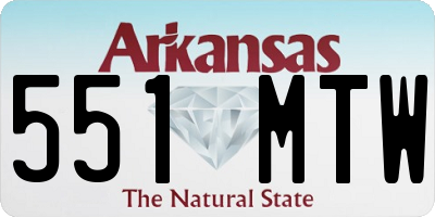 AR license plate 551MTW