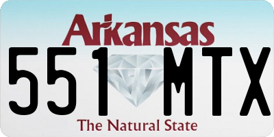 AR license plate 551MTX