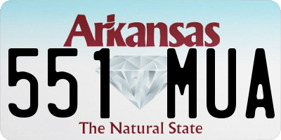 AR license plate 551MUA