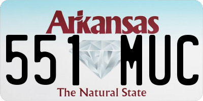 AR license plate 551MUC