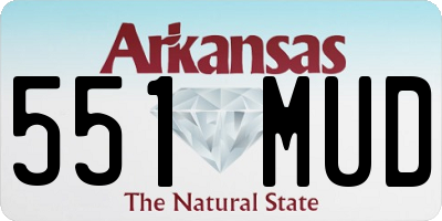 AR license plate 551MUD