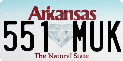 AR license plate 551MUK