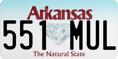 AR license plate 551MUL