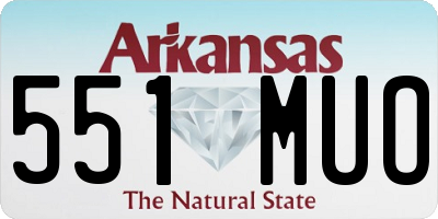 AR license plate 551MUO