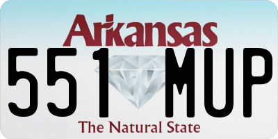 AR license plate 551MUP