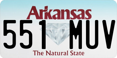 AR license plate 551MUV