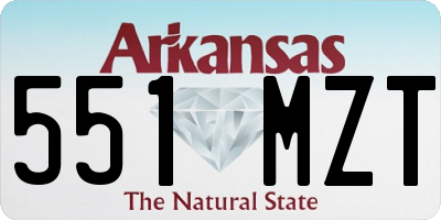 AR license plate 551MZT