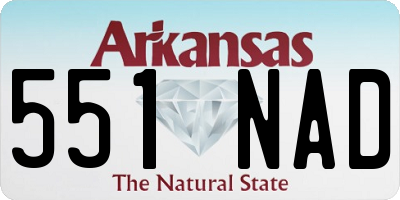 AR license plate 551NAD
