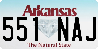 AR license plate 551NAJ