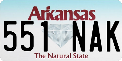 AR license plate 551NAK