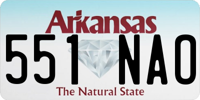 AR license plate 551NAO