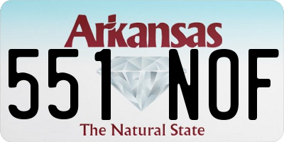AR license plate 551NOF