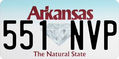 AR license plate 551NVP
