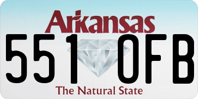 AR license plate 551OFB
