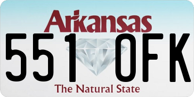 AR license plate 551OFK
