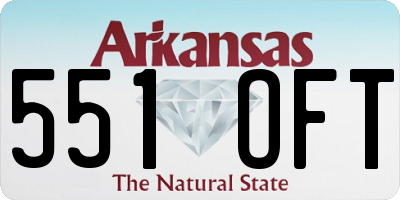 AR license plate 551OFT