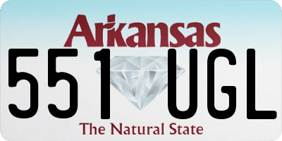 AR license plate 551UGL