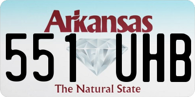 AR license plate 551UHB