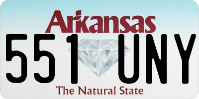 AR license plate 551UNY