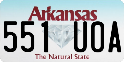 AR license plate 551UOA