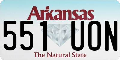 AR license plate 551UON